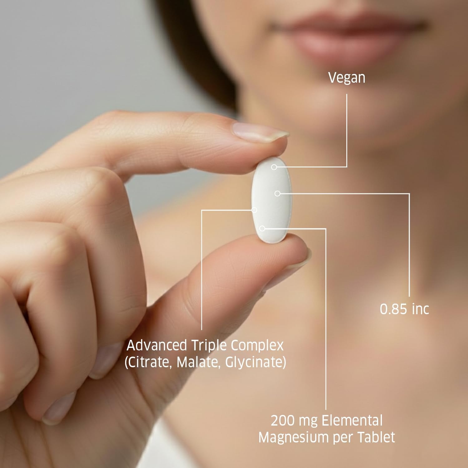 ORZAX Magnesium Triple Complex tablets in a hand