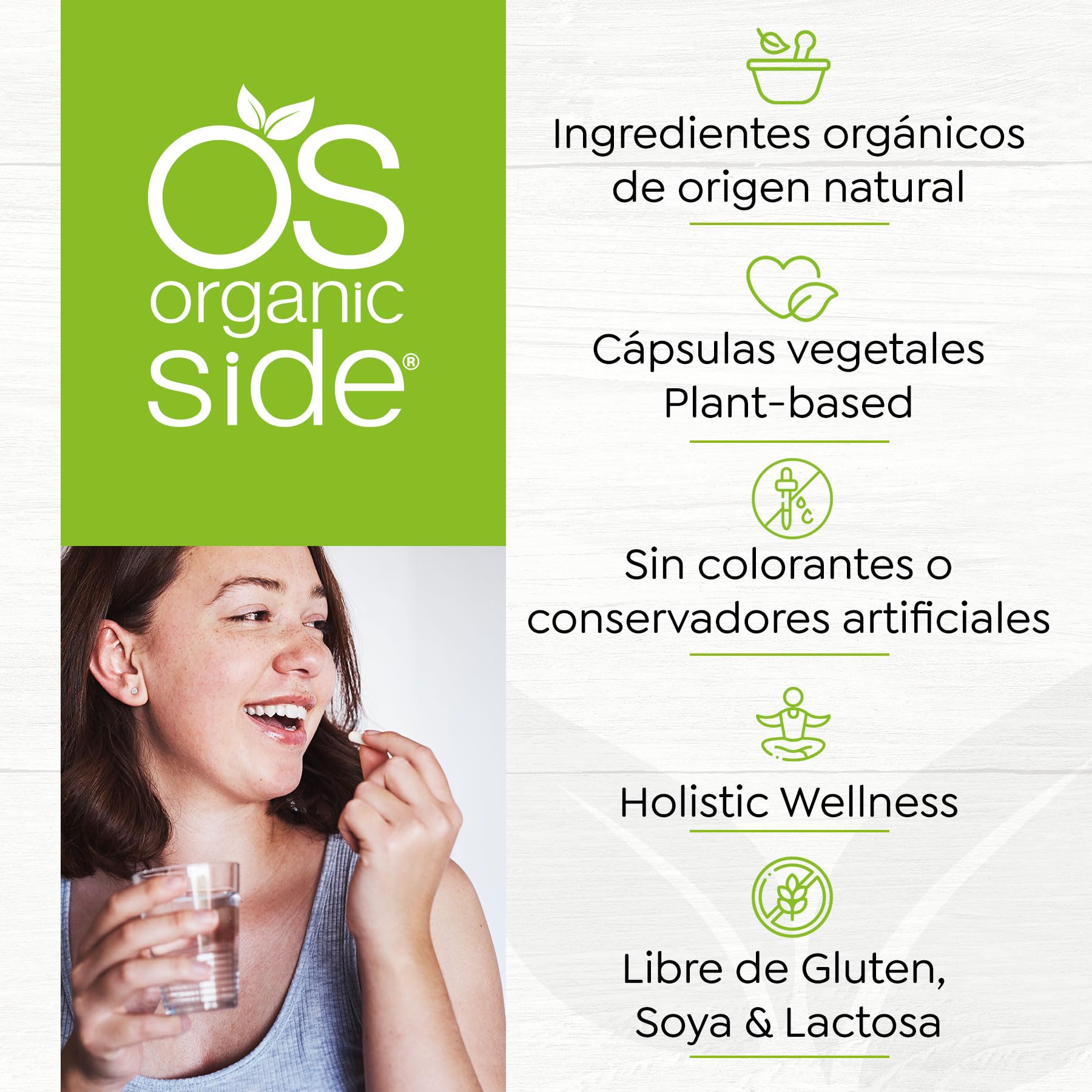 OS Organic Side Cranberry Supplement on a wooden table
