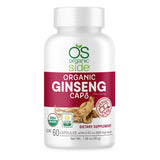 OS Organic Side Ginseng Capsules front view with packaging