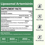 Osasuna Liposomal Artemisinin 600mg supplement side view
