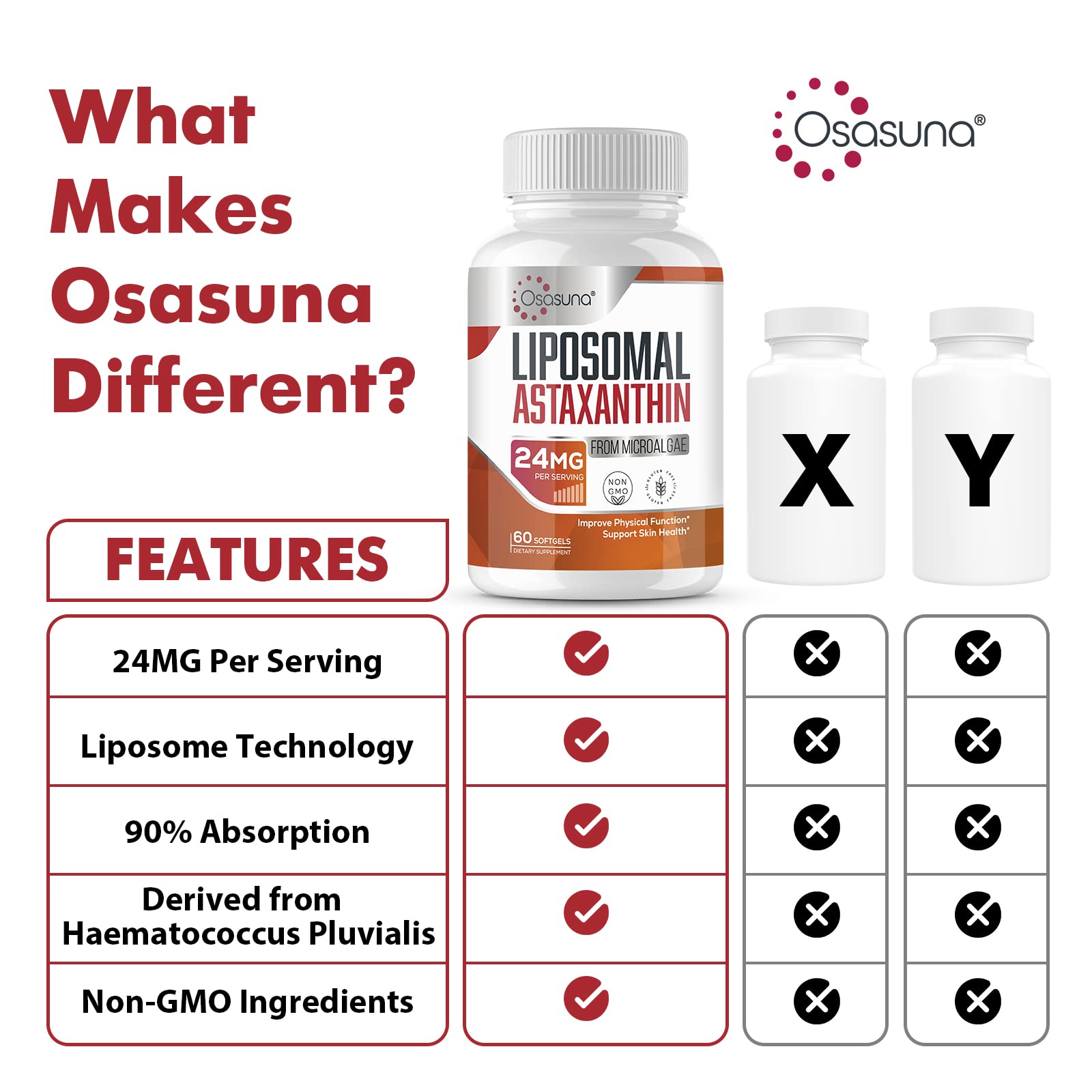 Osasuna Liposomal Astaxanthin 24 mg softgel side view