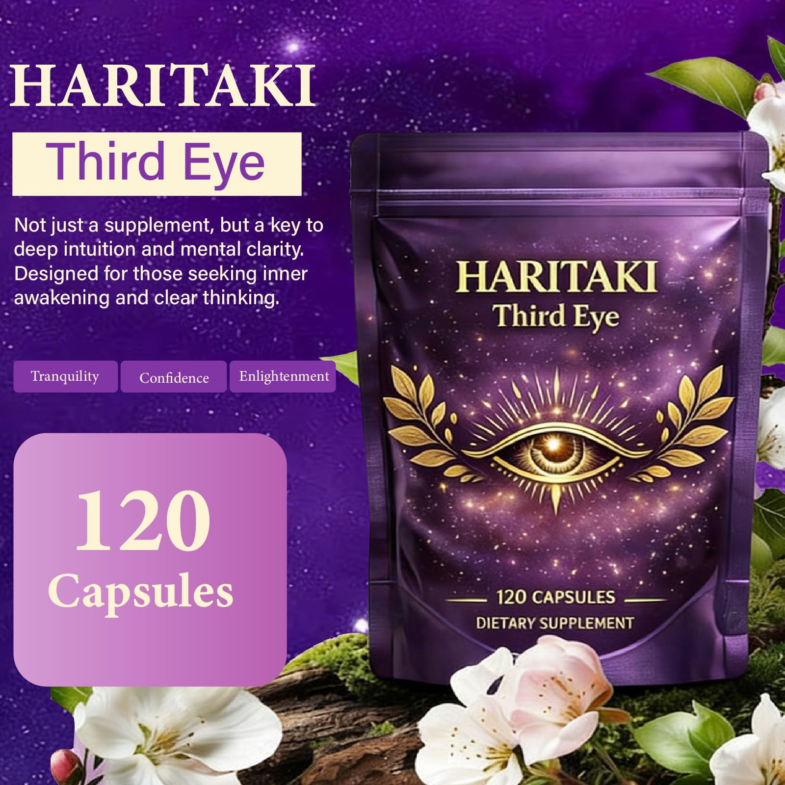 Osdywer Haritaki Capsules side view showing dosage