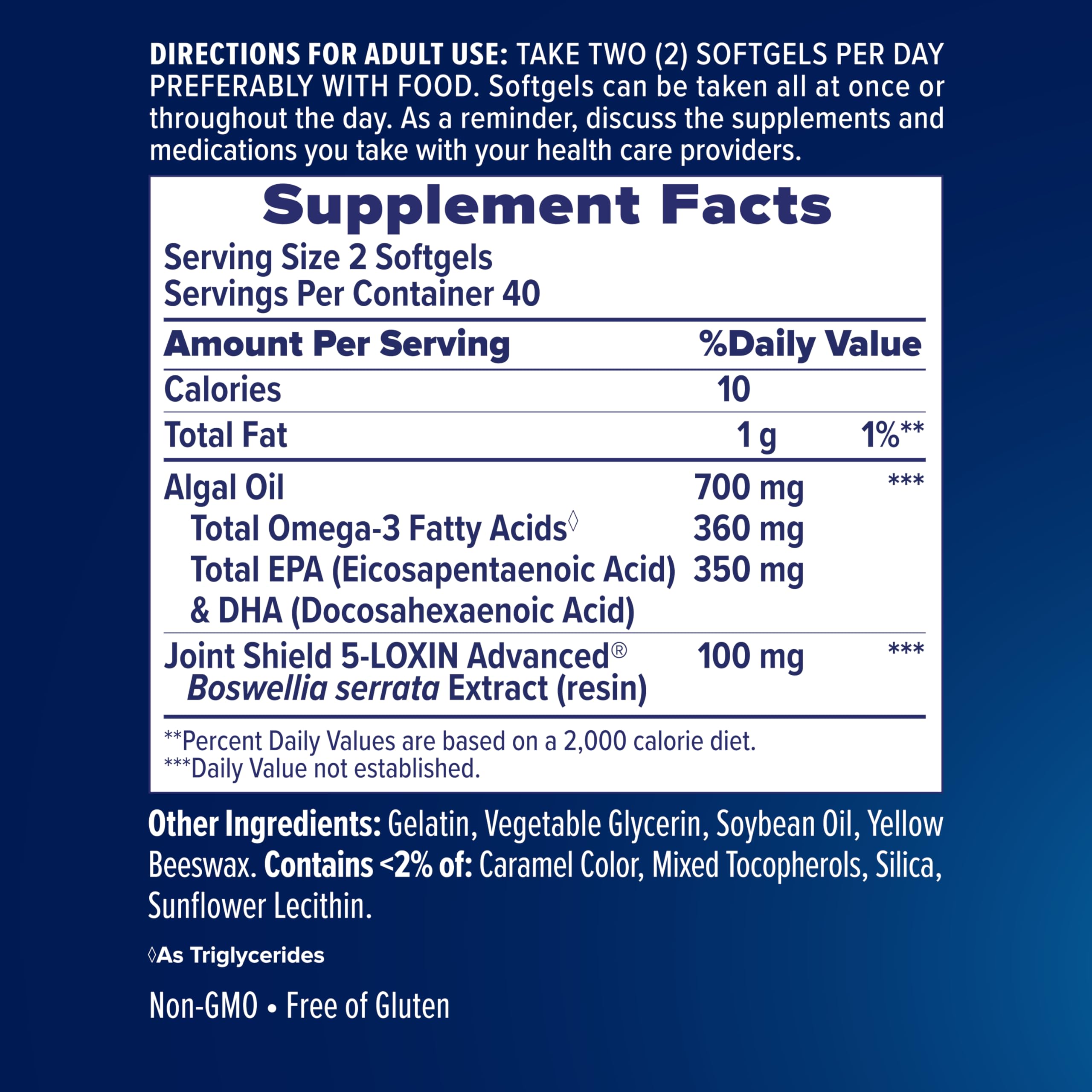Osteo Bi-Flex Advanced Omega-3 Joint Complex 360mg softgels in hand