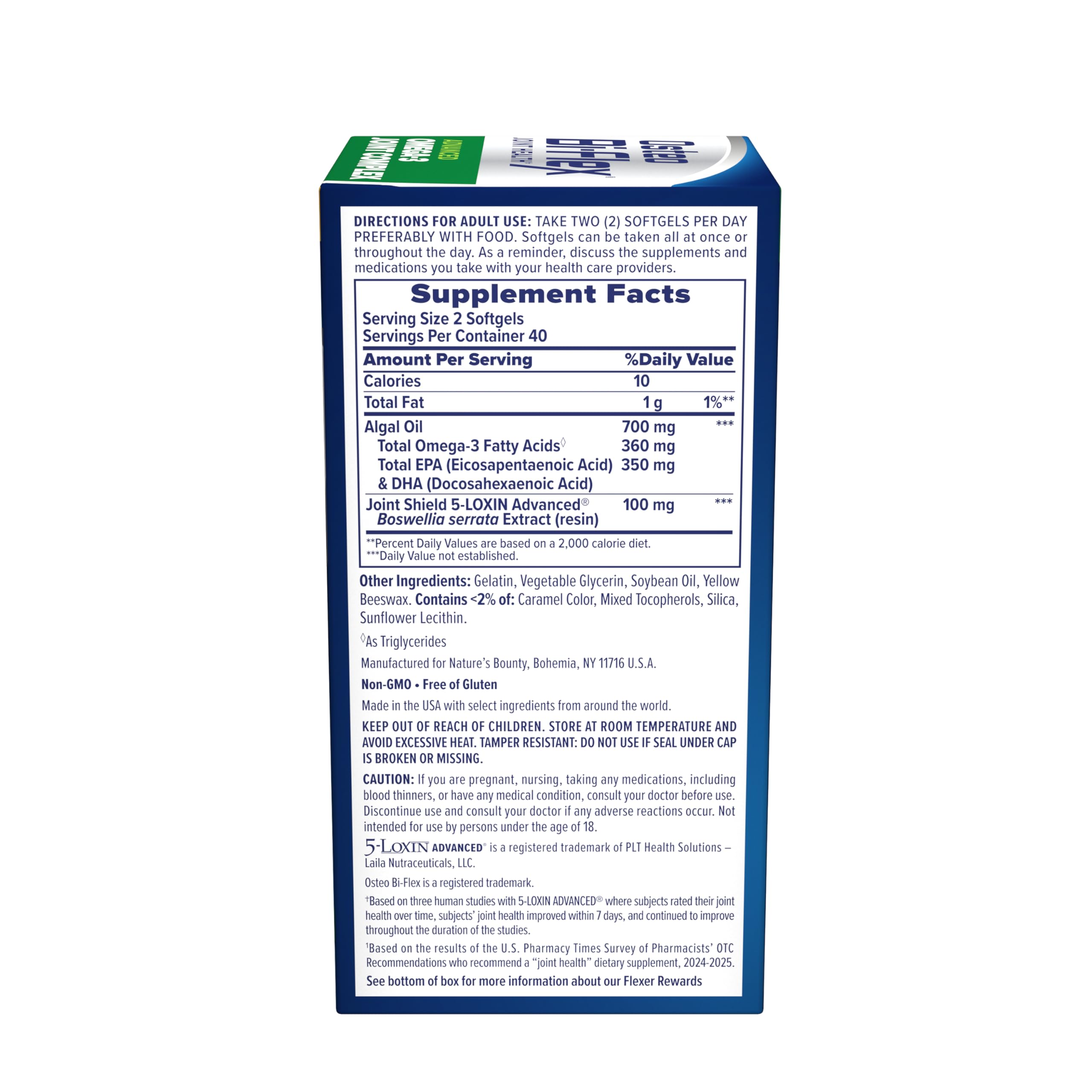 Osteo Bi-Flex Advanced Omega-3 Joint Complex 360mg softgels in lifestyle setting