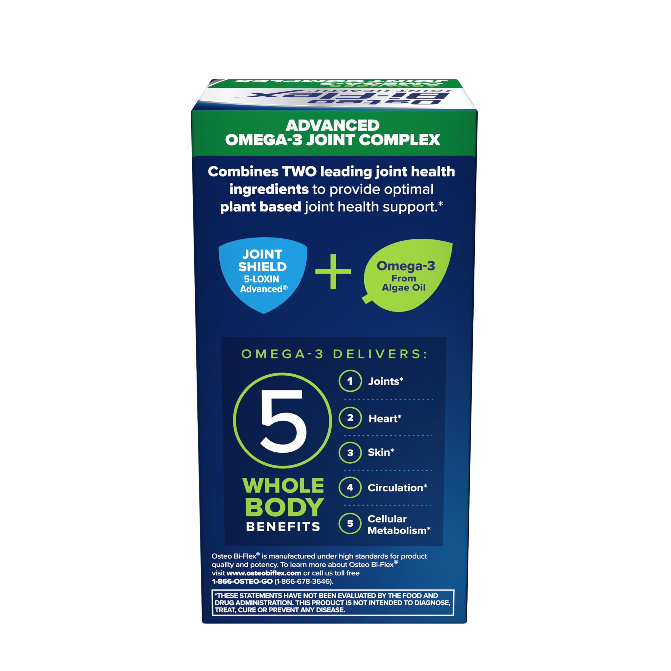 Osteo Bi-Flex Advanced Omega-3 Joint Complex 360mg softgels with measuring spoon