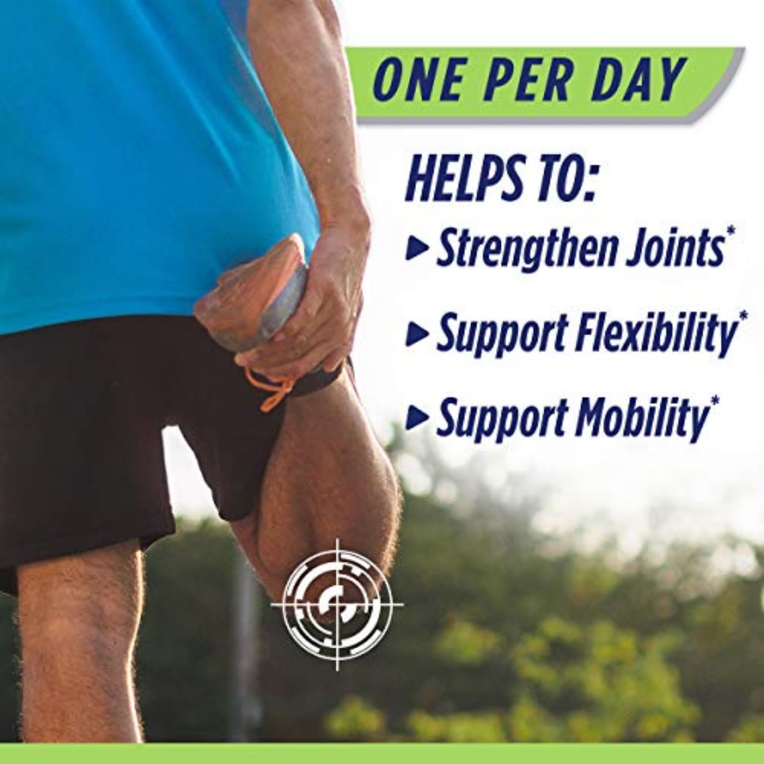 Osteo Bi-Flex One Per Day supplement open bottle showing capsules