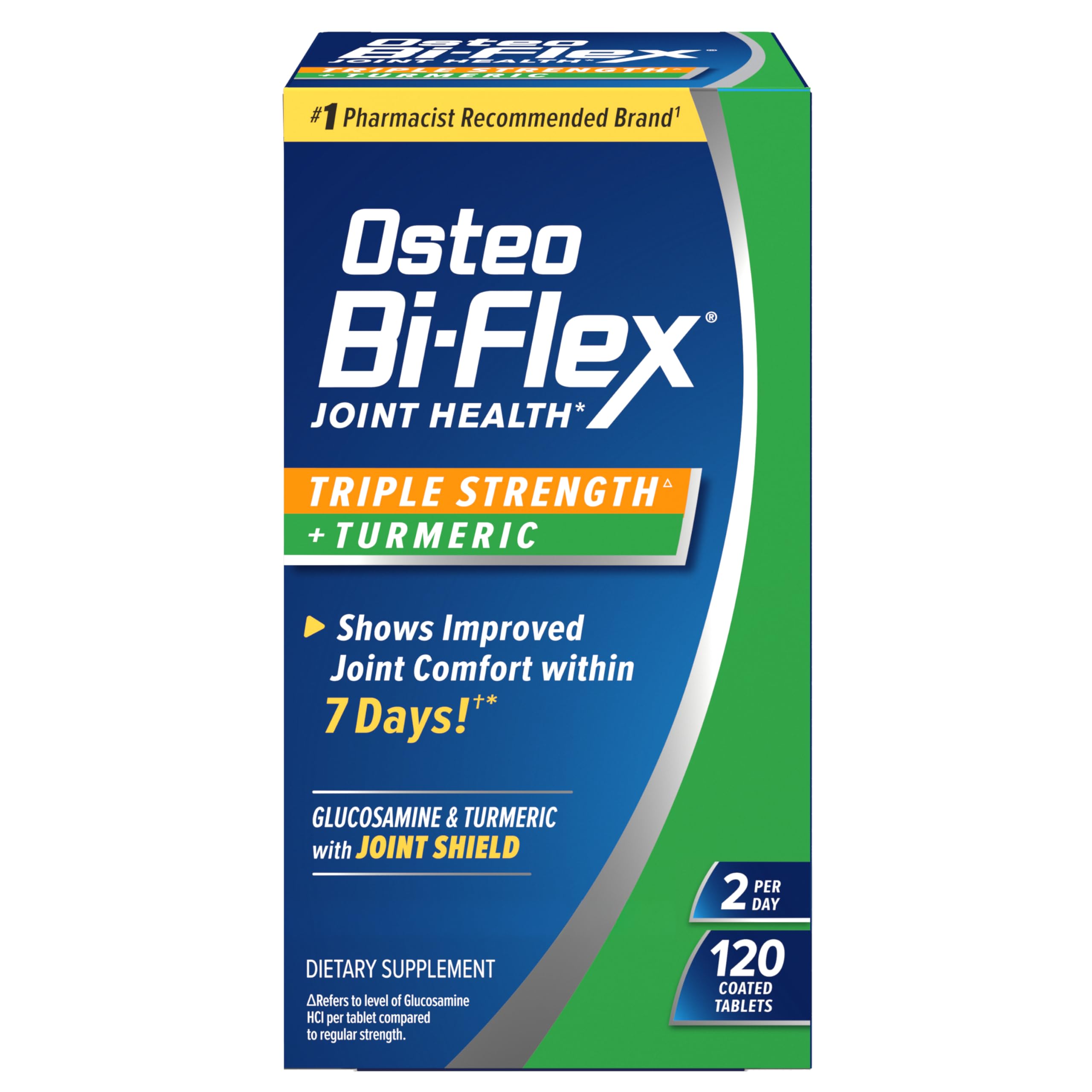 Osteo Bi-Flex Triple Strength Glucosamine with Turmeric 120 count bottle front view