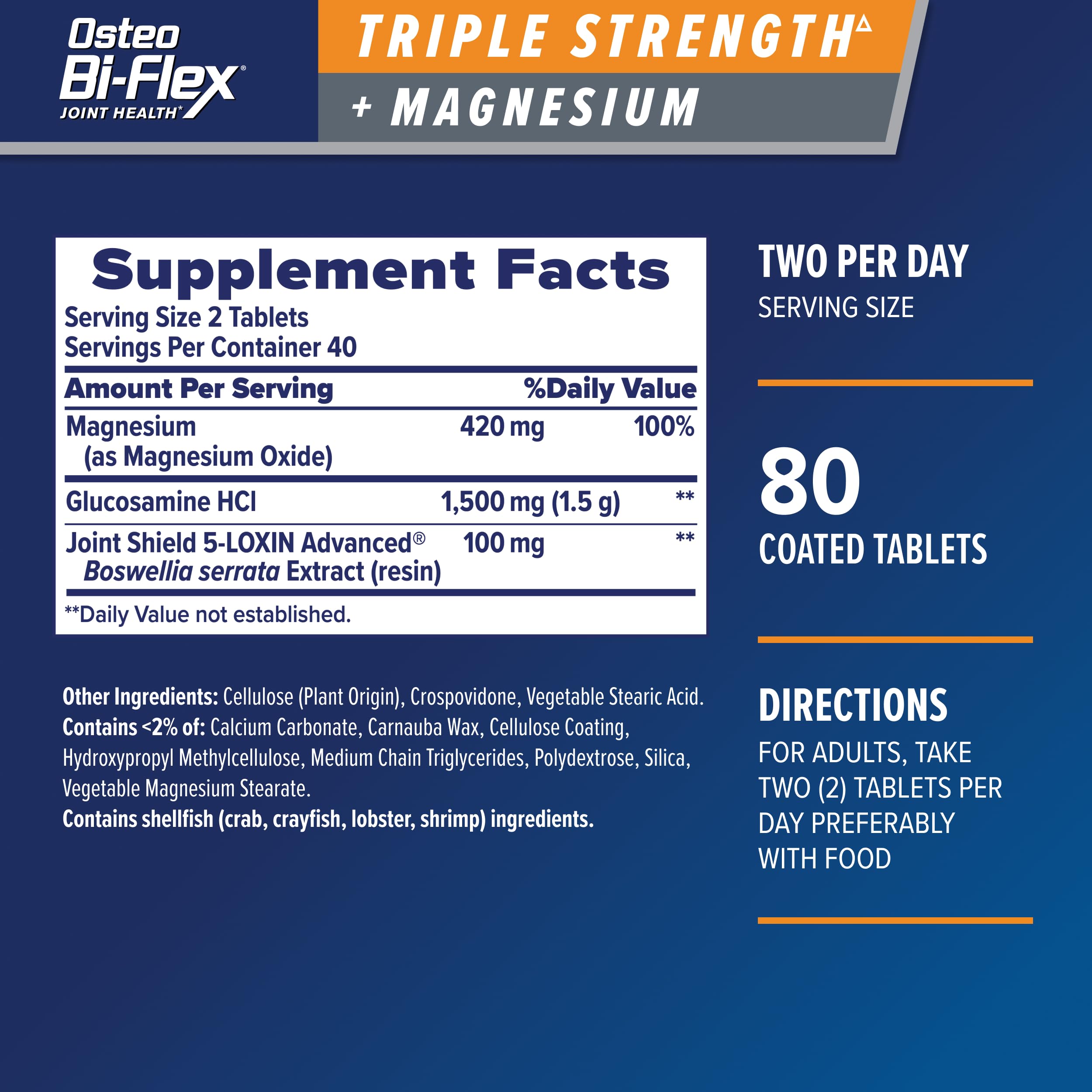 Osteo Bi-Flex Triple Strength joint supplement side view