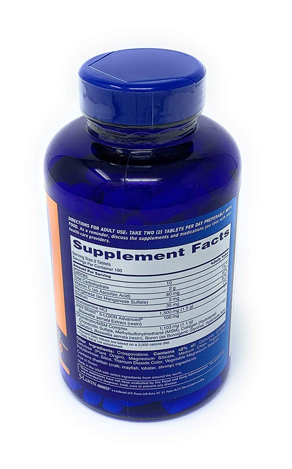 Osteo Bi-Flex Triple Strength packaging with two coated tablets