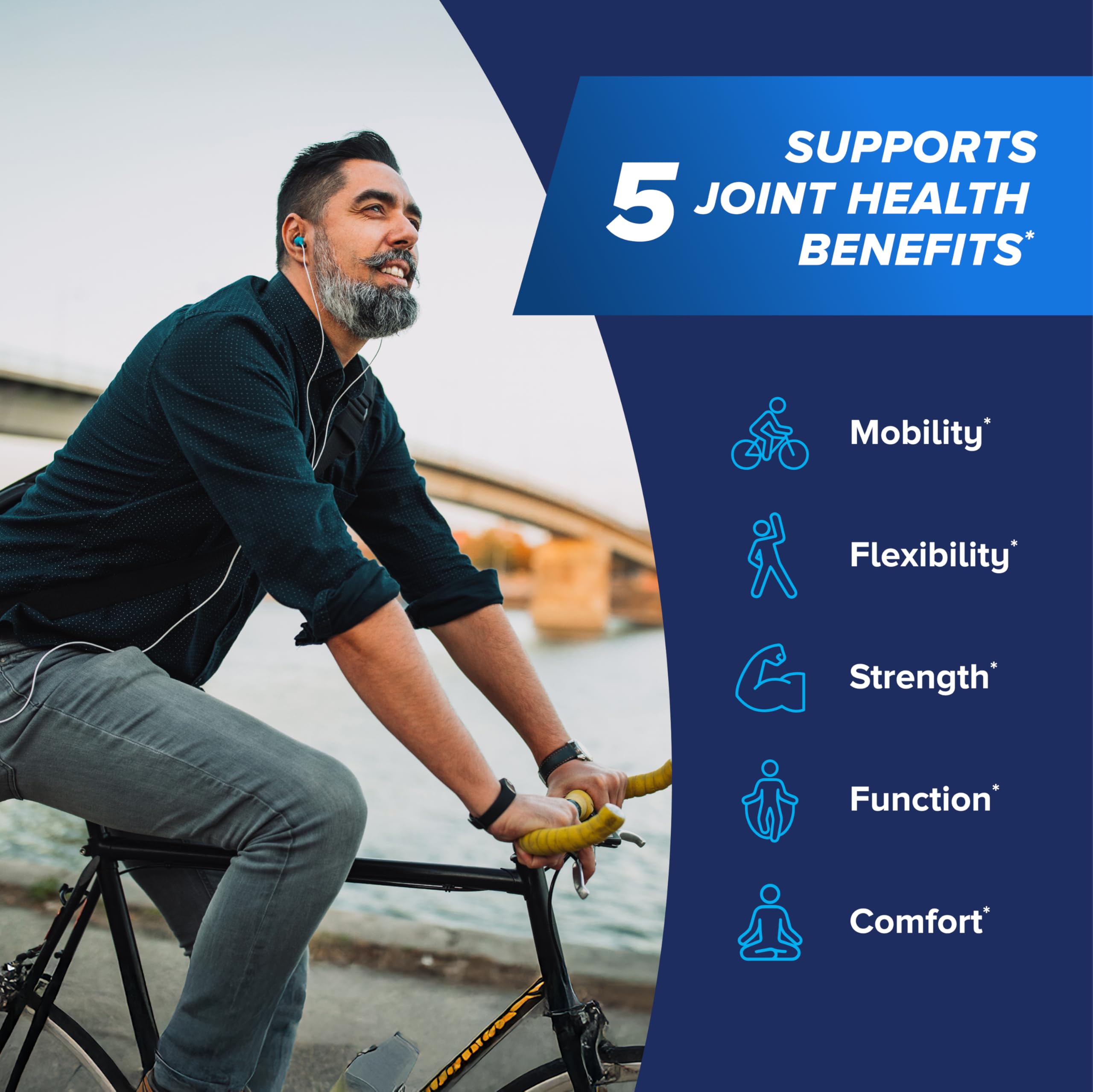 Osteo Bi-Flex Triple Strength tablets in hand