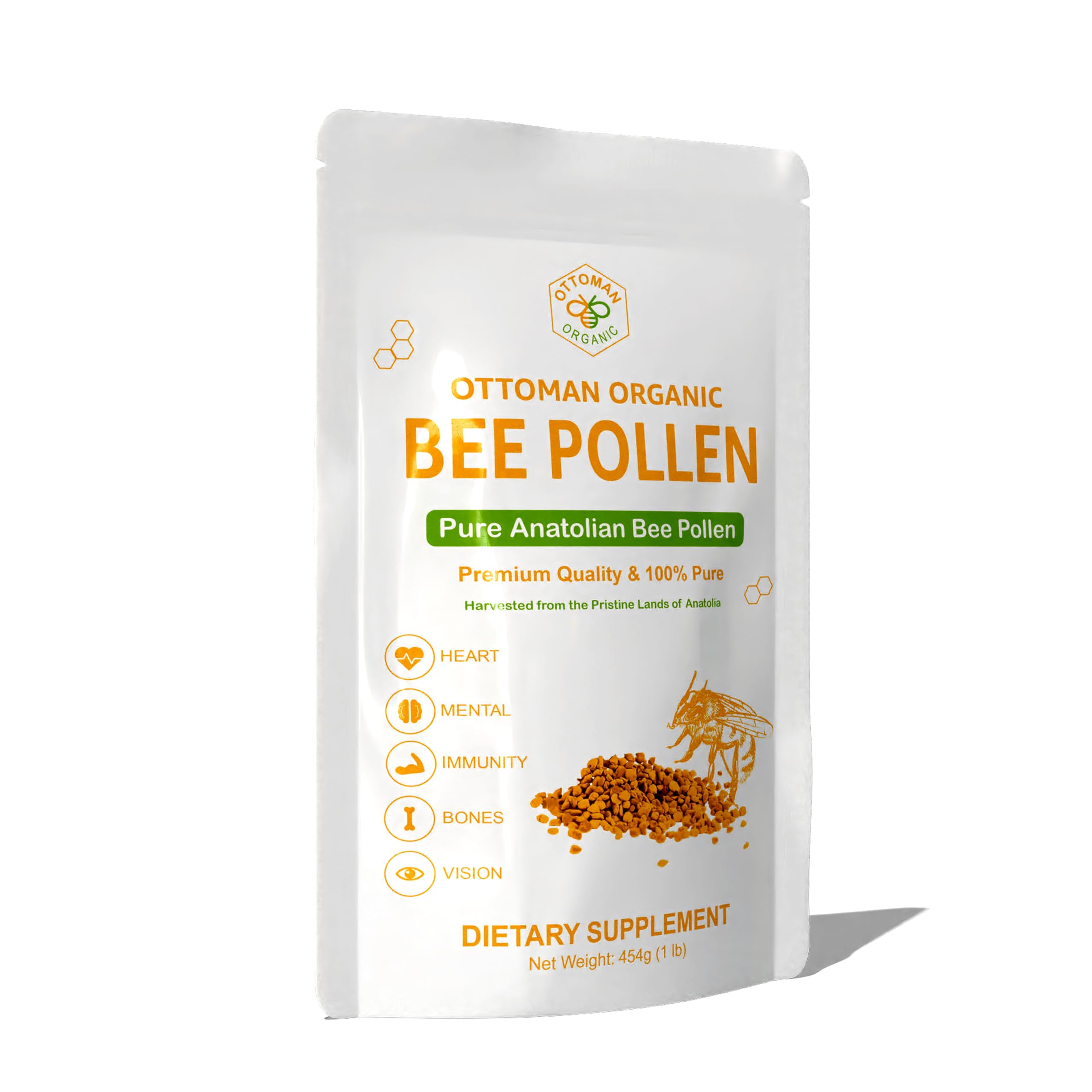 Ottoman Organic Bee Pollen 454g front view