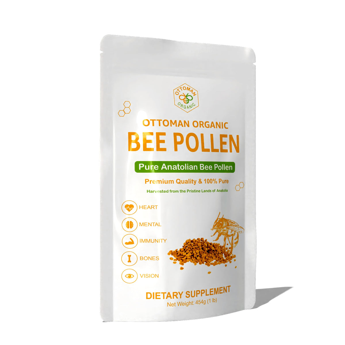 Ottoman Organic Bee Pollen 454g front view