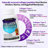 OTYKMBF Collagen Peptides Capsules side view with label
