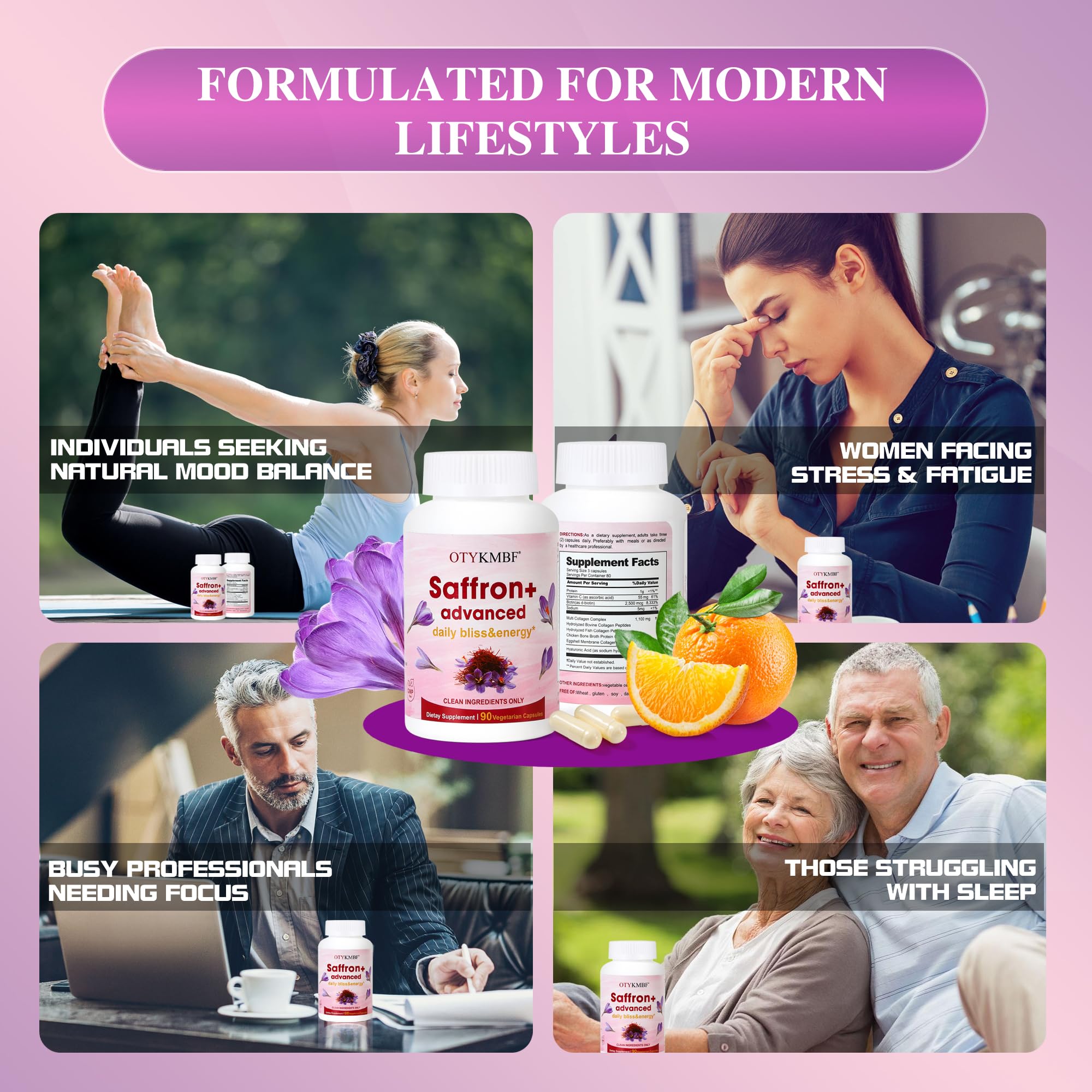 OTYKMBF Saffron+ Advanced Capsules with measuring spoon