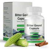 OUHENGTEK Bitter Melon & Cinnamon Complex capsules bottle side view