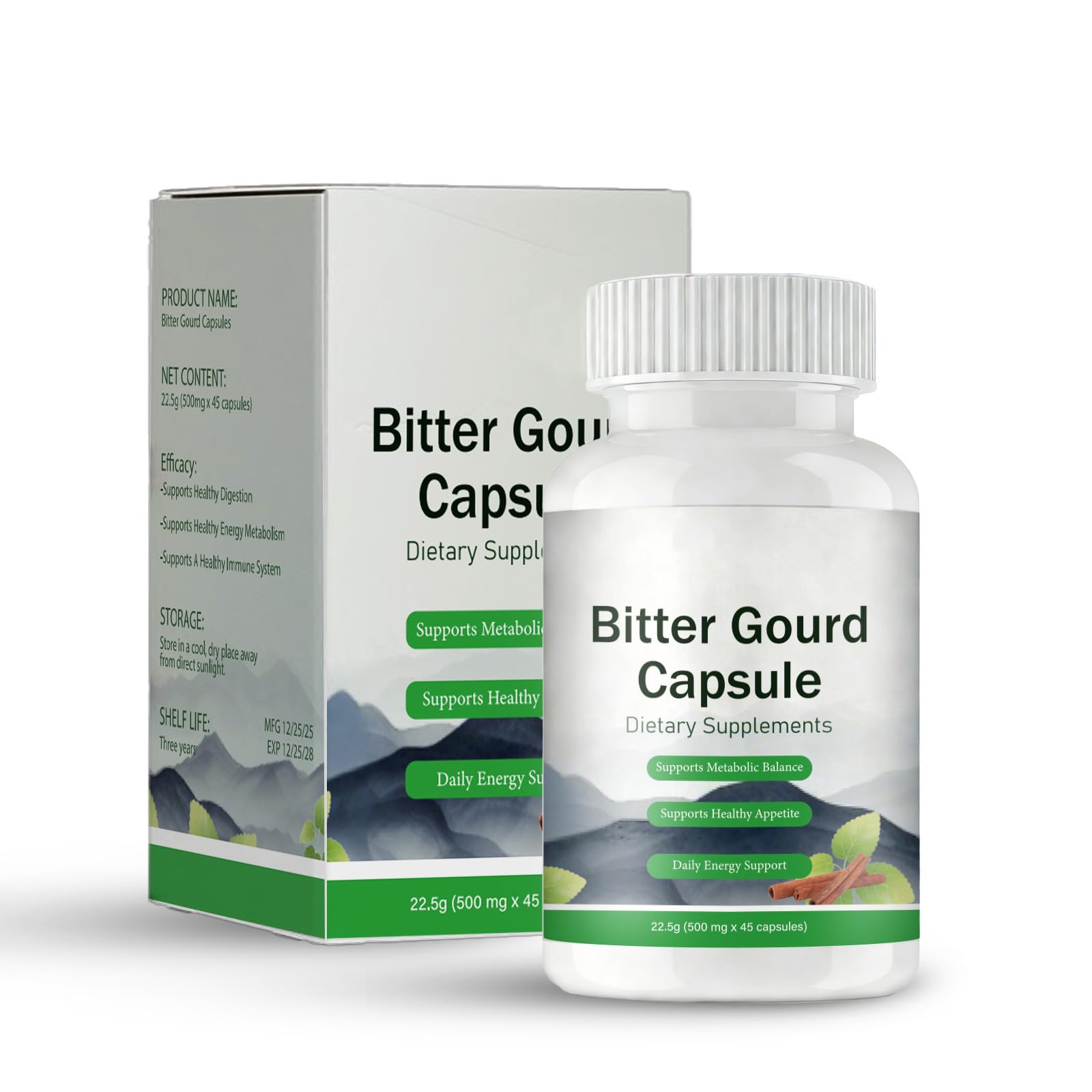 OUHENGTEK Bitter Melon & Cinnamon Complex capsules front view