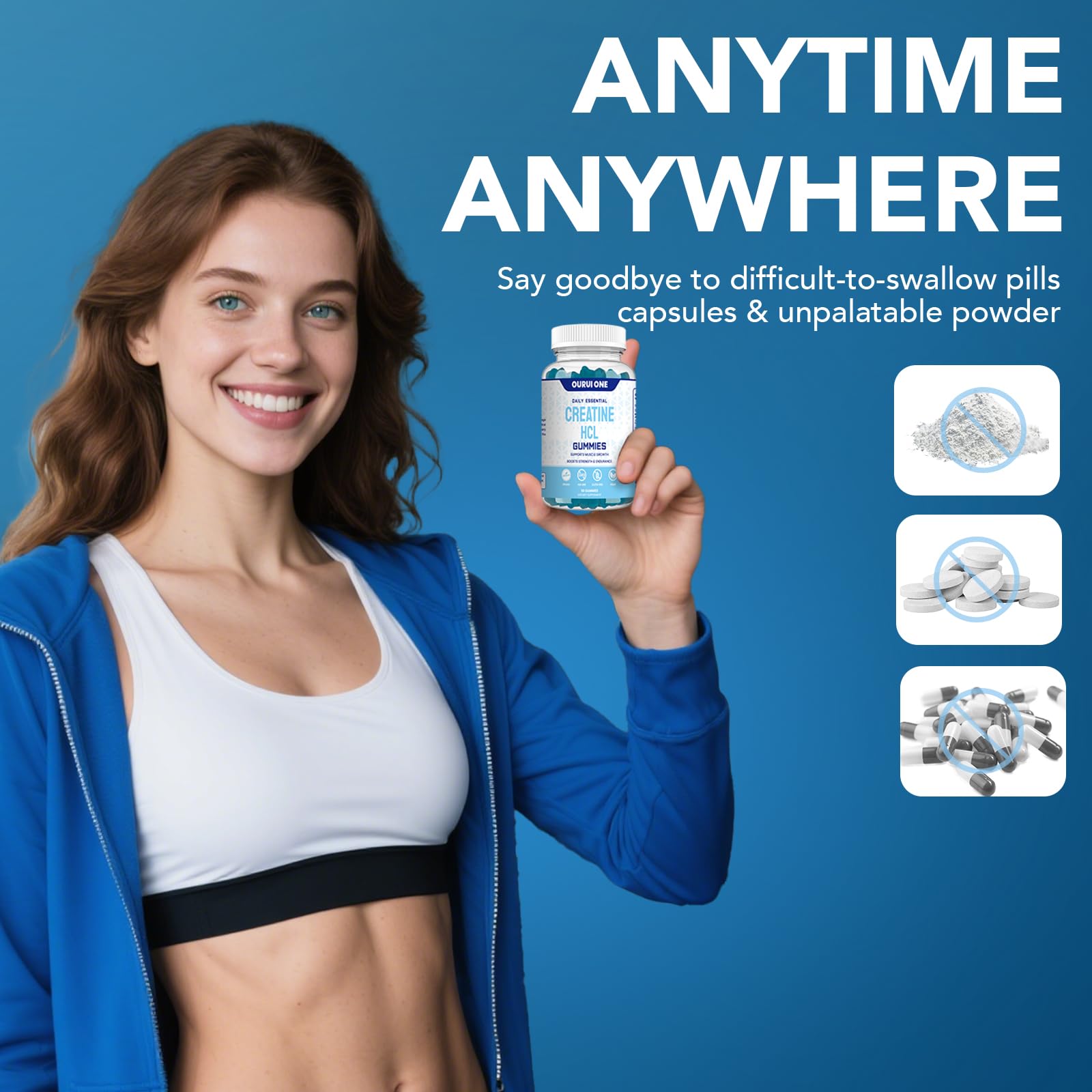 ourui one Creatine HCL Gummies with ingredients list