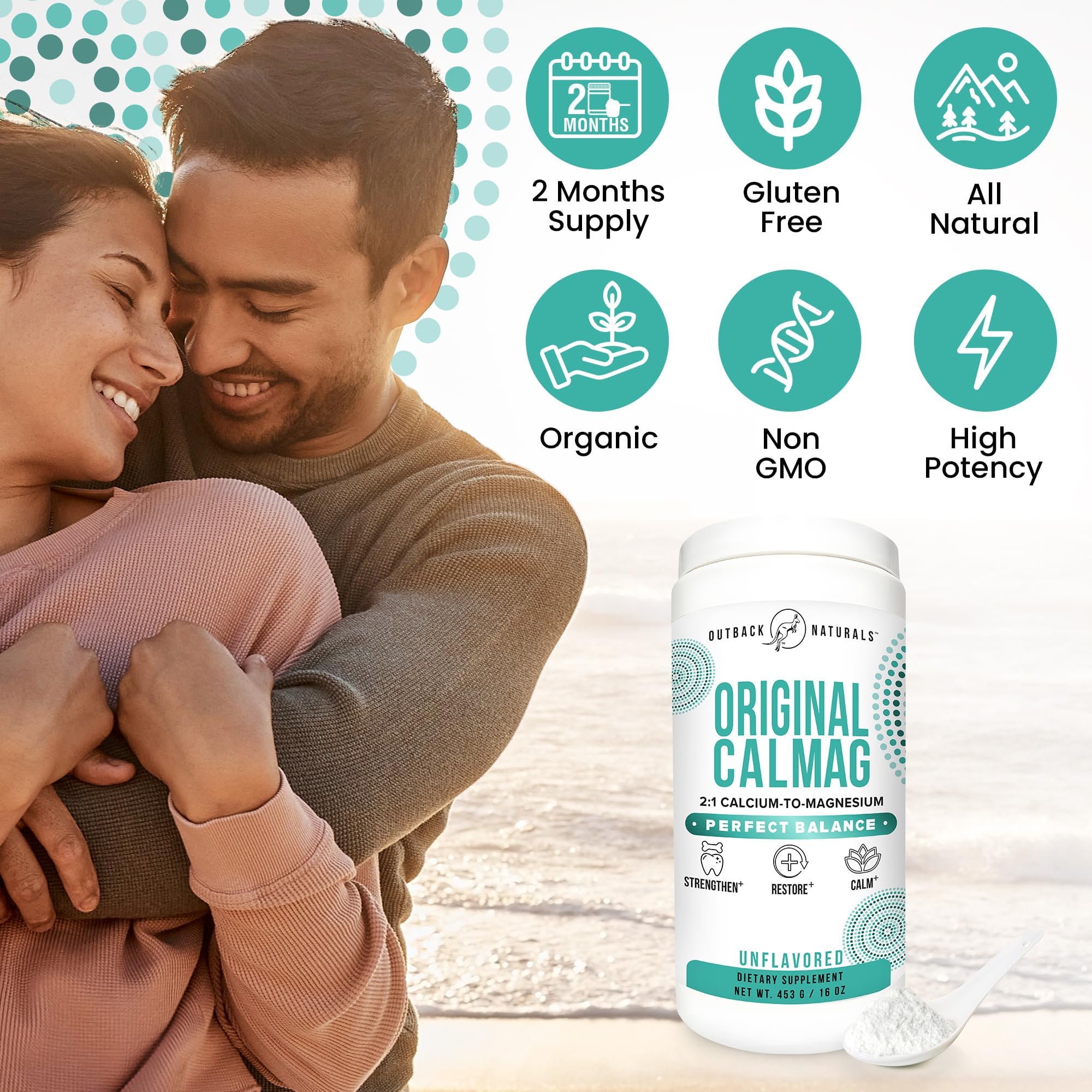 Outback Naturals Calcium and Magnesium Powder 540g ingredients list