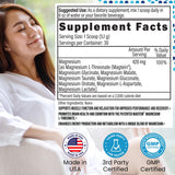 Outback Naturals Magnesium L-Threonate Powder mixed in a glass of water