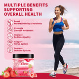 OUTELANDE Calcium Citrate Gummies strawberry flavour close-up