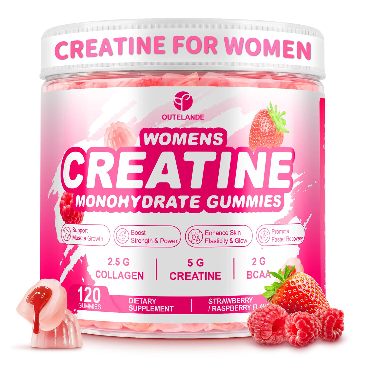 OUTELANDE Creatine Gummies for Women 454g front view