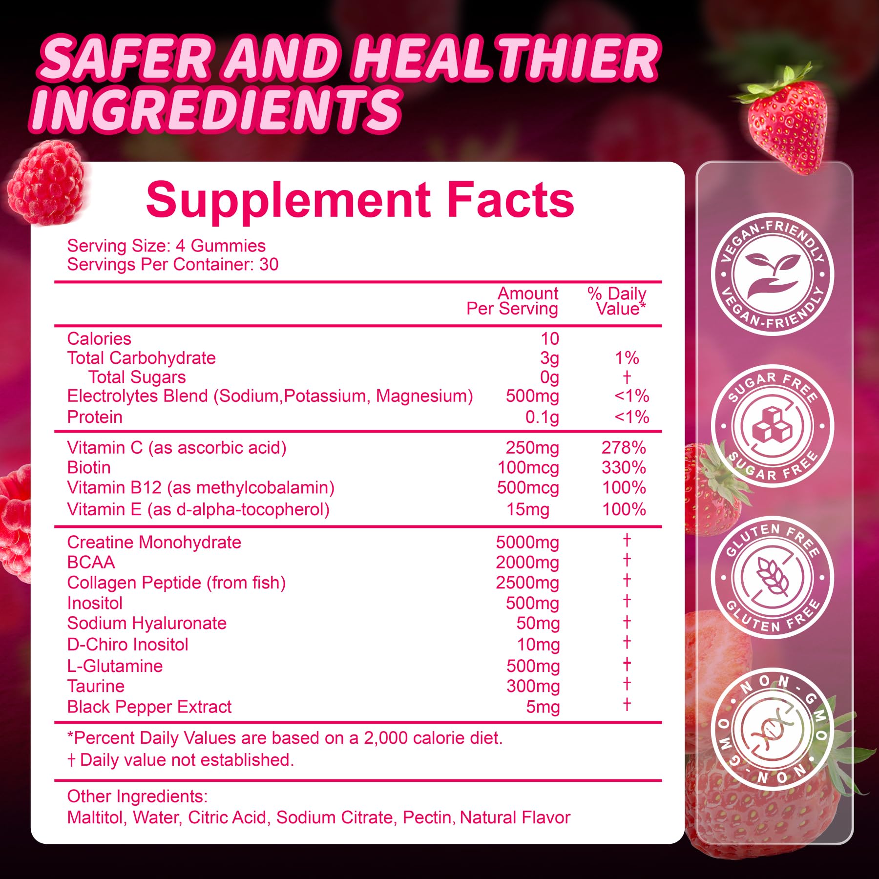 OUTELANDE Creatine Gummies for Women 454g with fruits