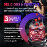 OUTELANDE Creatine Monohydrate Gummies on a gym bench