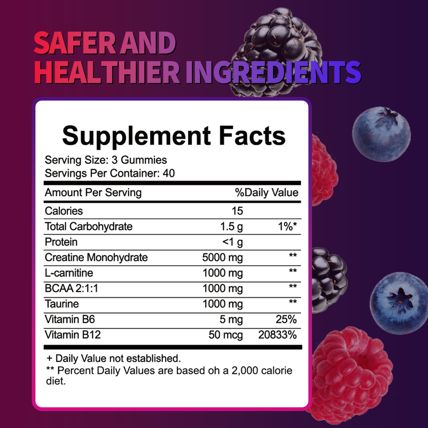 OUTELANDE Creatine Monohydrate Gummies with a glass of water