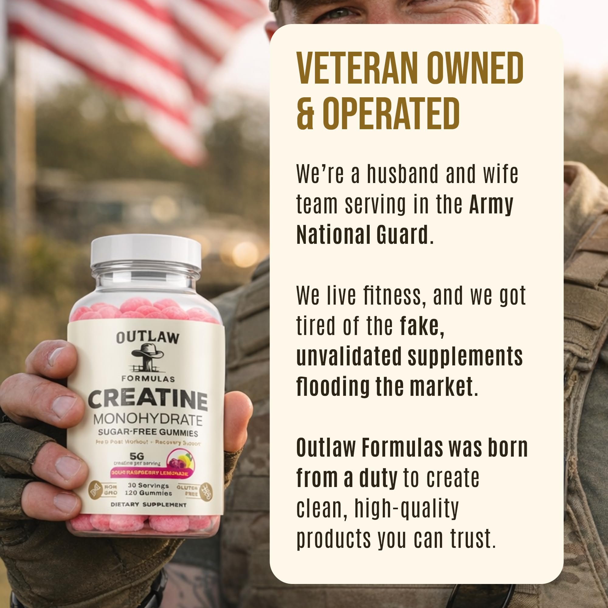 Outlaw Formulas Creatine Monohydrate Gummies nutritional information