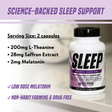 Outwork Nutrition Sleep Supplement packaging with dosage information