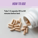 Outwork Nutrition Sleep Supplement with natural herbs in background
