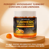 OUYIYUA turmeric and ginger gummies displayed in a bowl