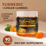 OUYIYUA turmeric and ginger gummies with ingredients list