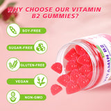 OUYIYUA Vitamin B2 Gummies displayed with fresh raspberries