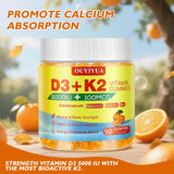 OUYIYUA Vitamin D3 K2 Gummies 5000 IU bottle with gummies