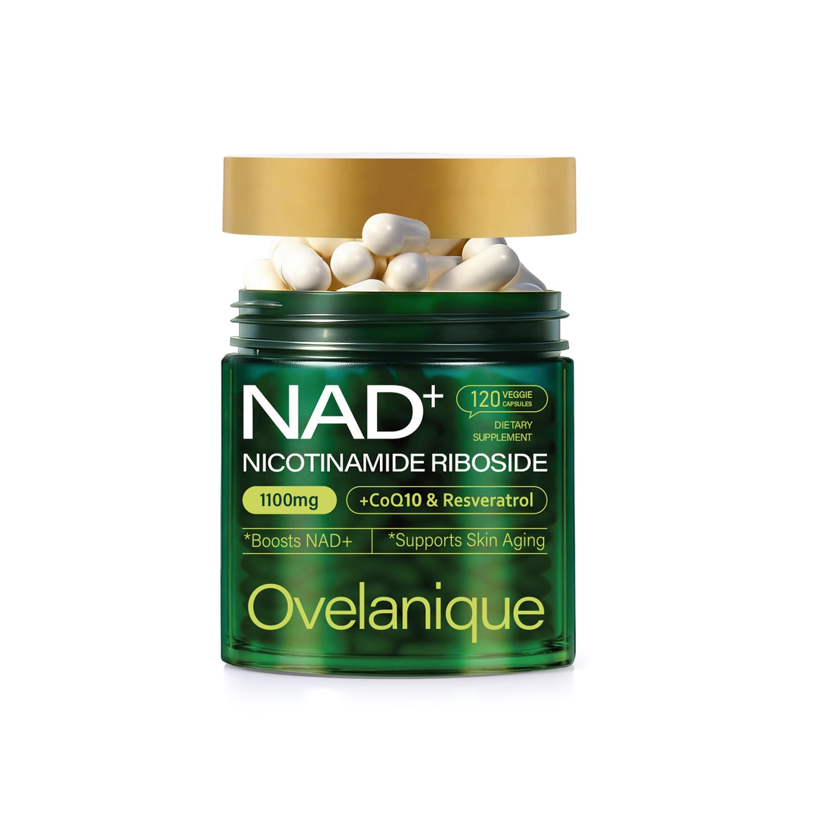Ovelanique NAD+ Complex Resveratrol bottle front view