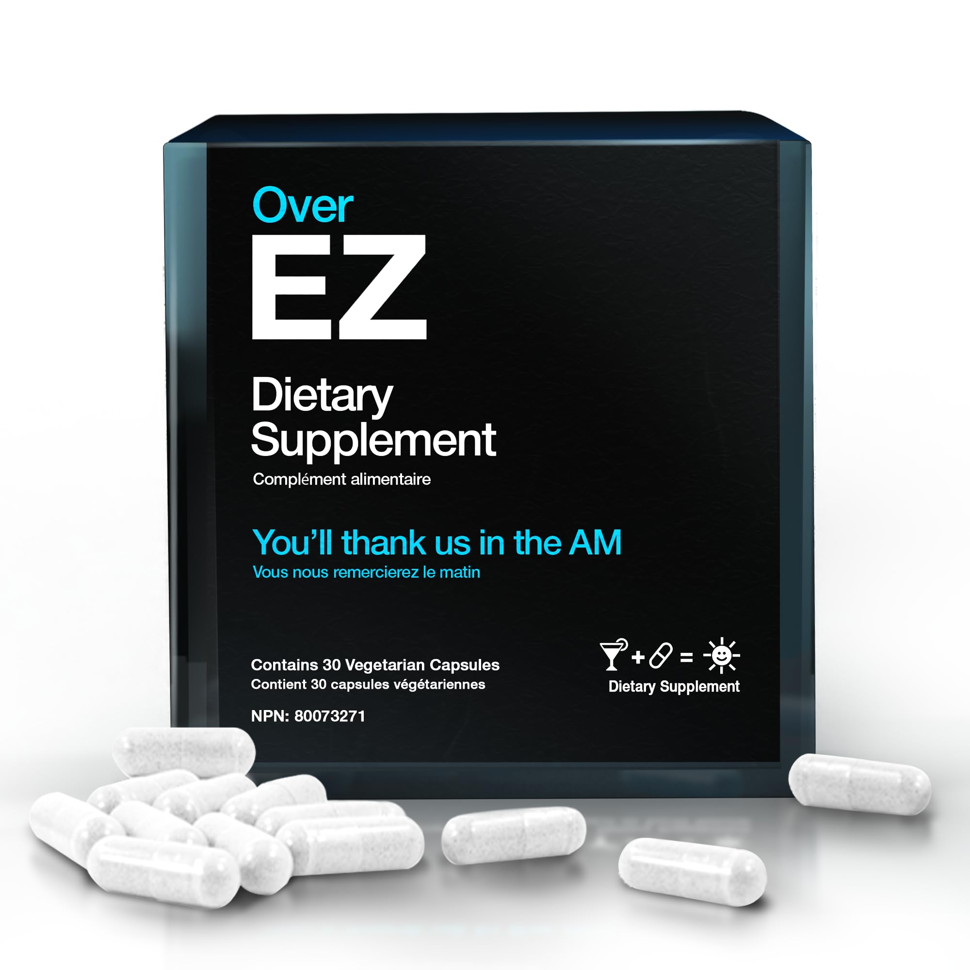 OVER EZ Milk Thistle Supplement 30 Capsules front view