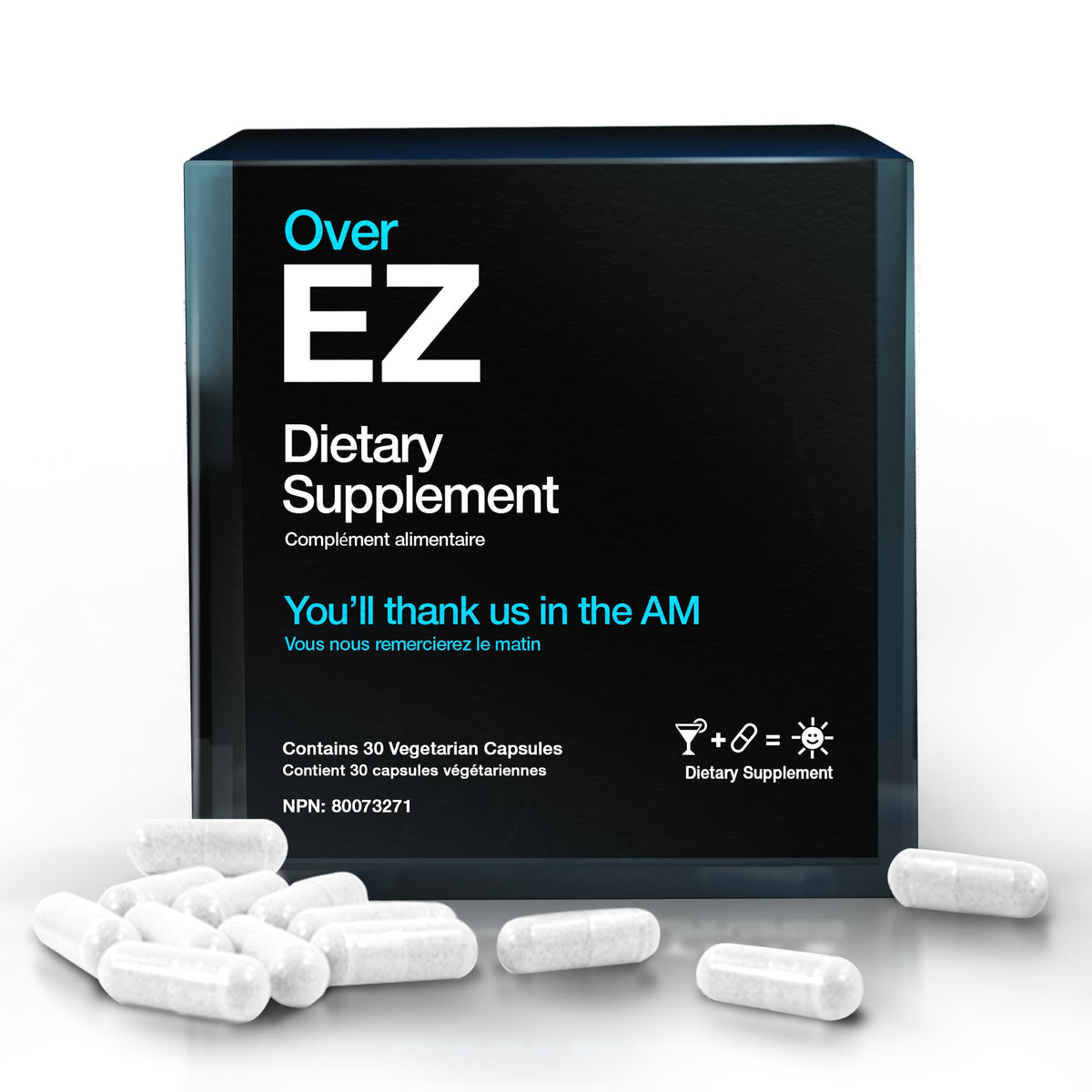 OVER EZ Milk Thistle Supplement 30 Capsules front view
