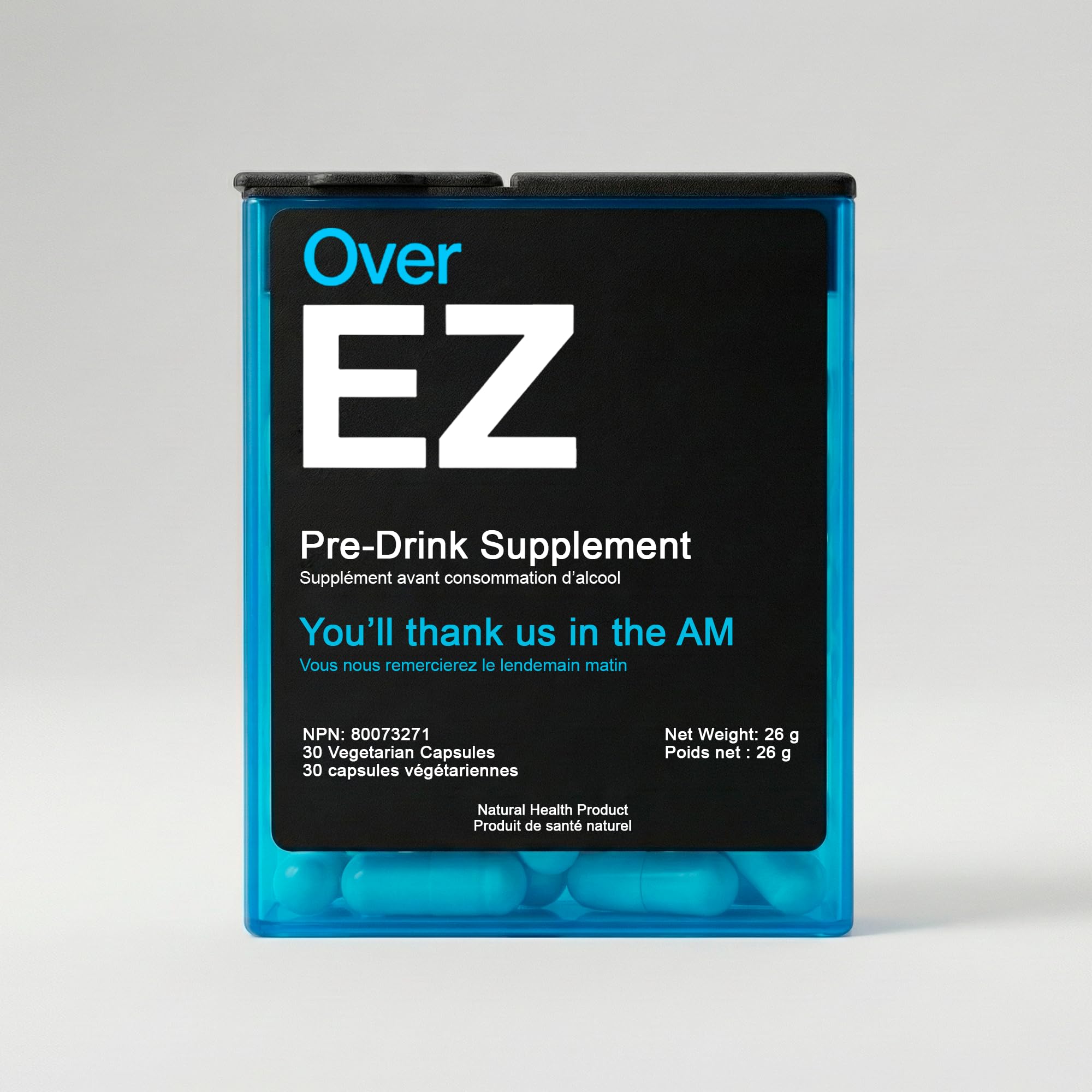 OVER EZ Milk Thistle Supplement packaging side view