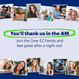 OVER EZ Milk Thistle supplement with a glass of water