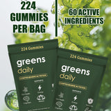 oviaapo Chlorella Greens Gummies with fresh greens