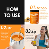 oviaapo Cortisol Drink Powder lifestyle scene with beverage