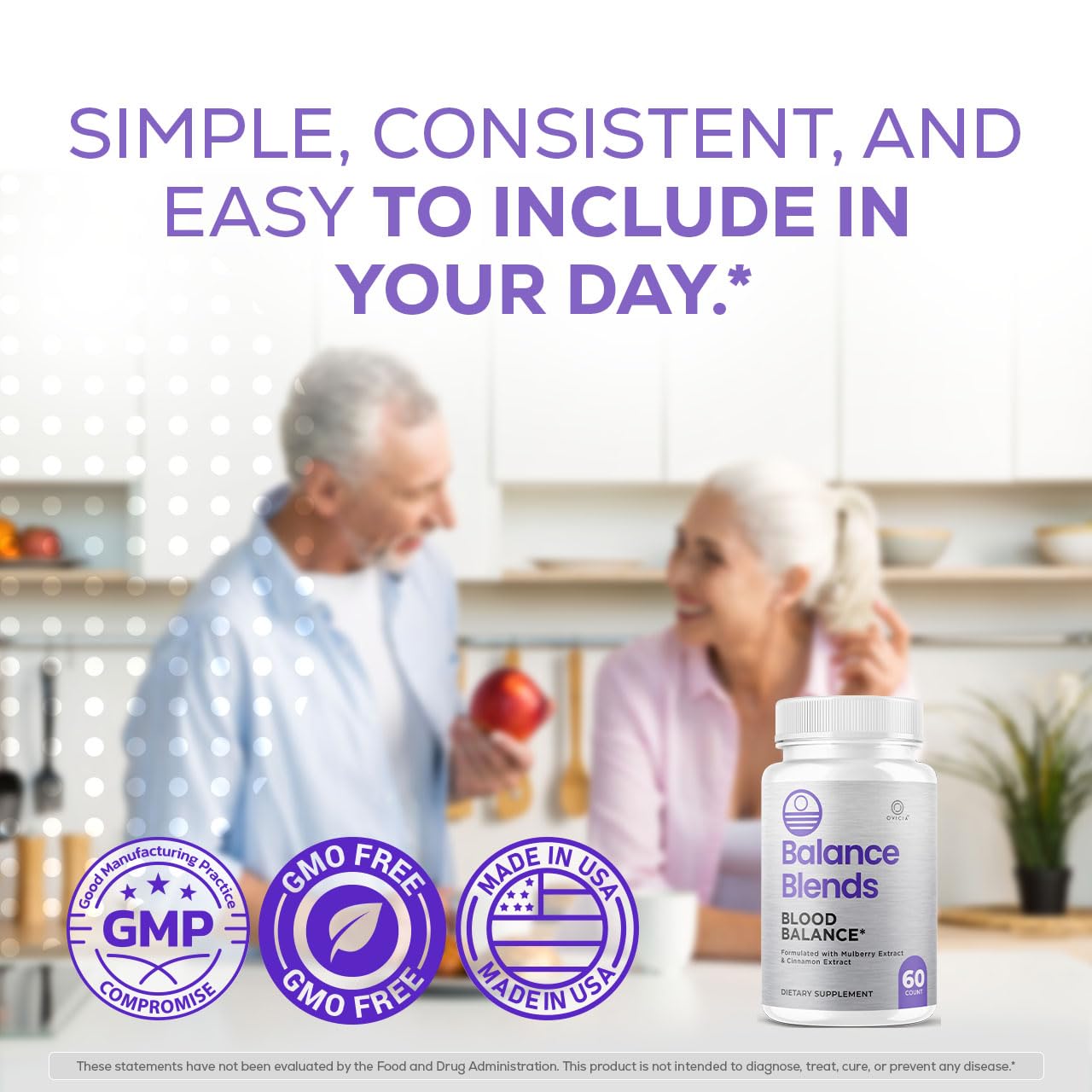 OVICIA Balance Blends Capsules label close-up showing ingredients