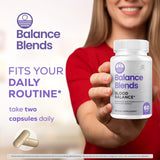 OVICIA Balance Blends Capsules opened bottle with capsules visible