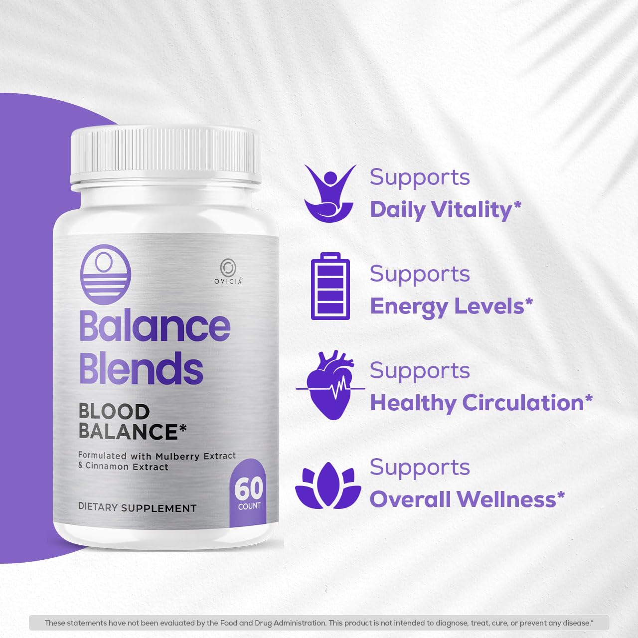 OVICIA Balance Blends Capsules top view showing capsule shape