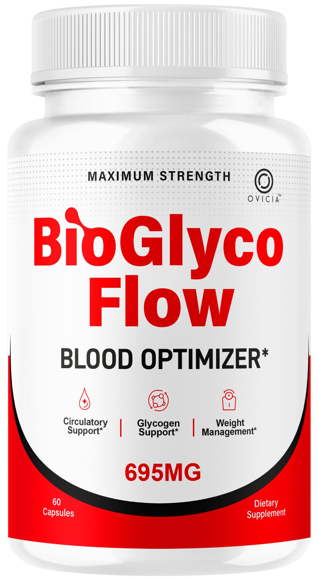 OVICIA BioGlyco Flow Capsules 60 Count front view