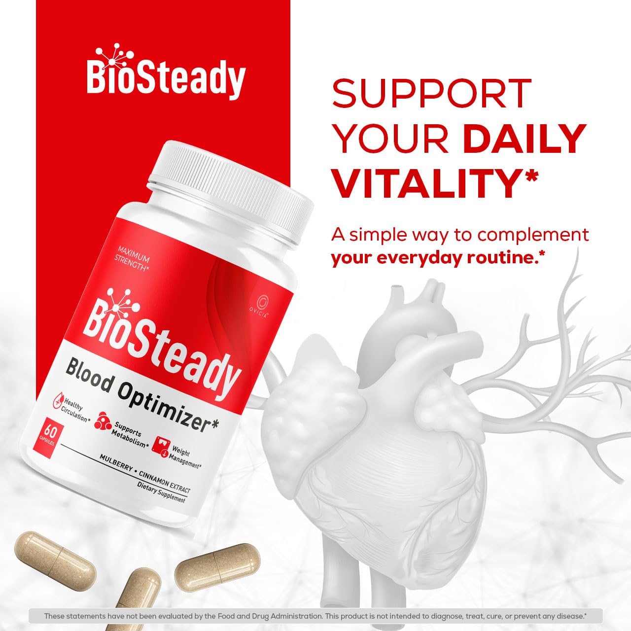 OVICIA BioSteady Advanced Formula Support Capsules side view