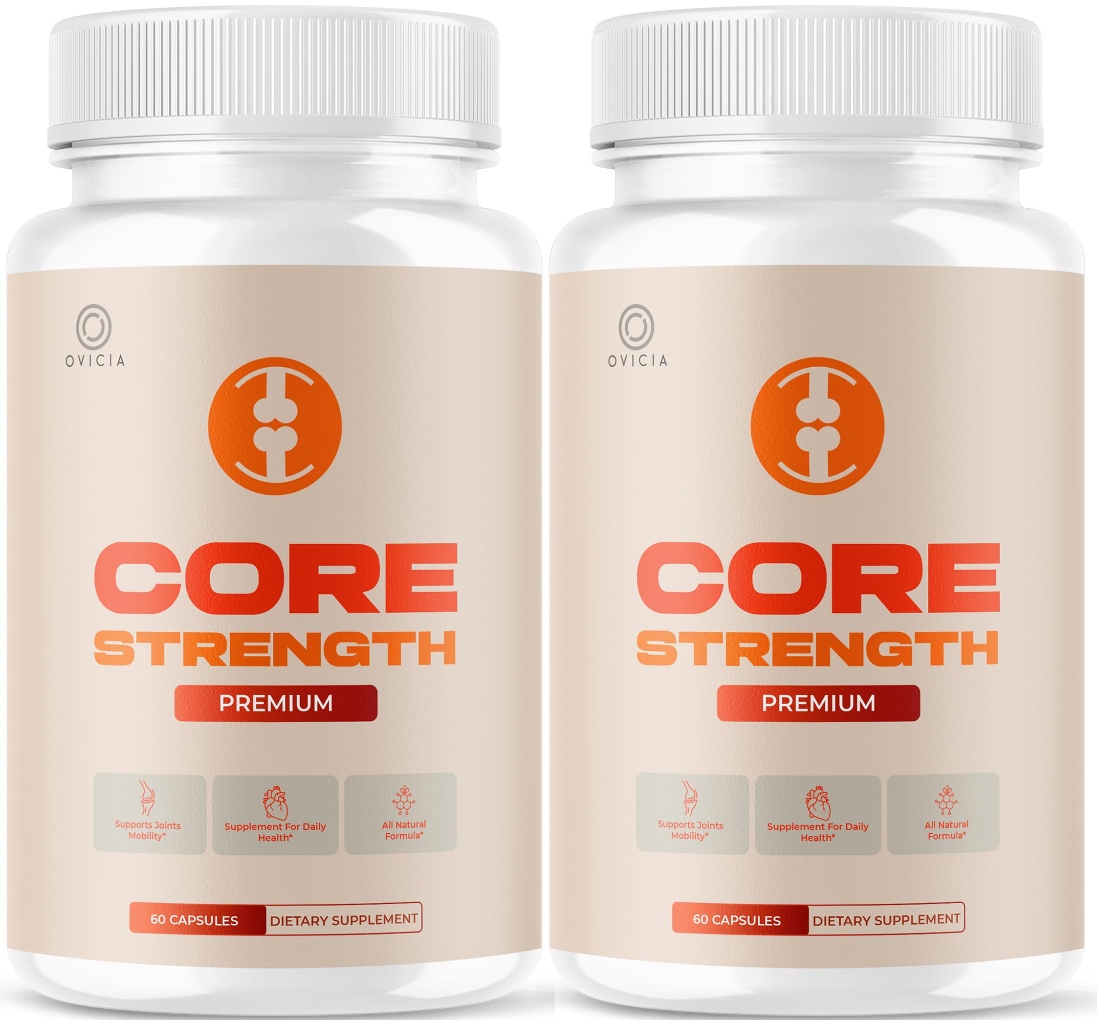 OVICIA Core Strength Capsules 60 Count front view