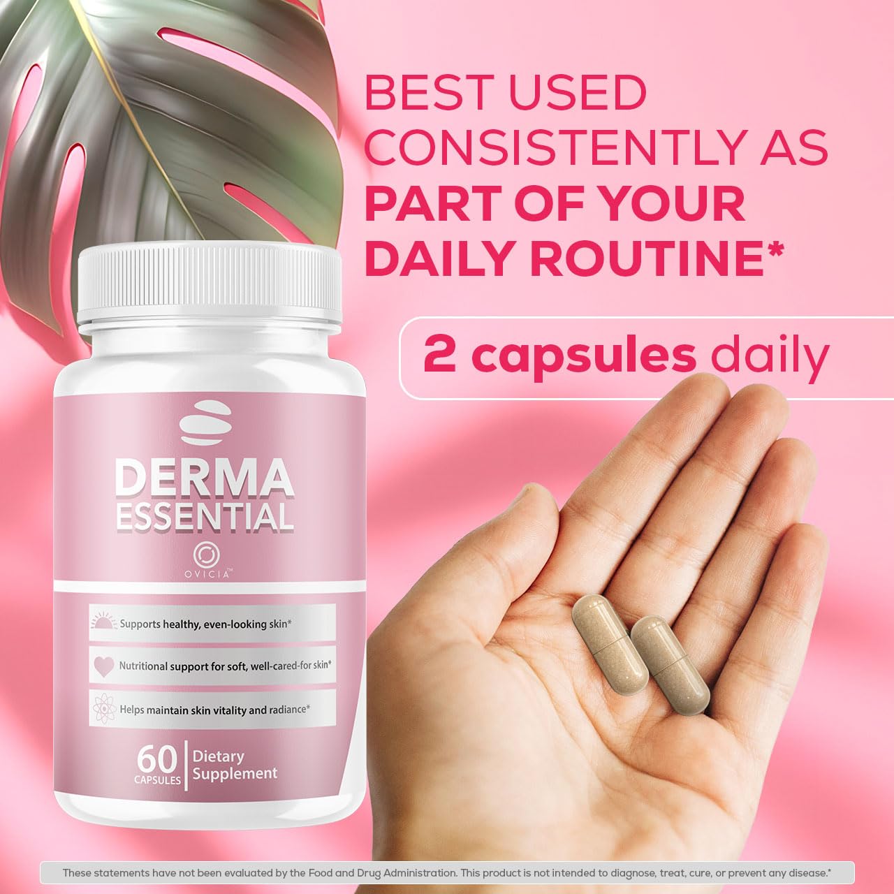 OVICIA Derma Essential Capsules in a lifestyle setting