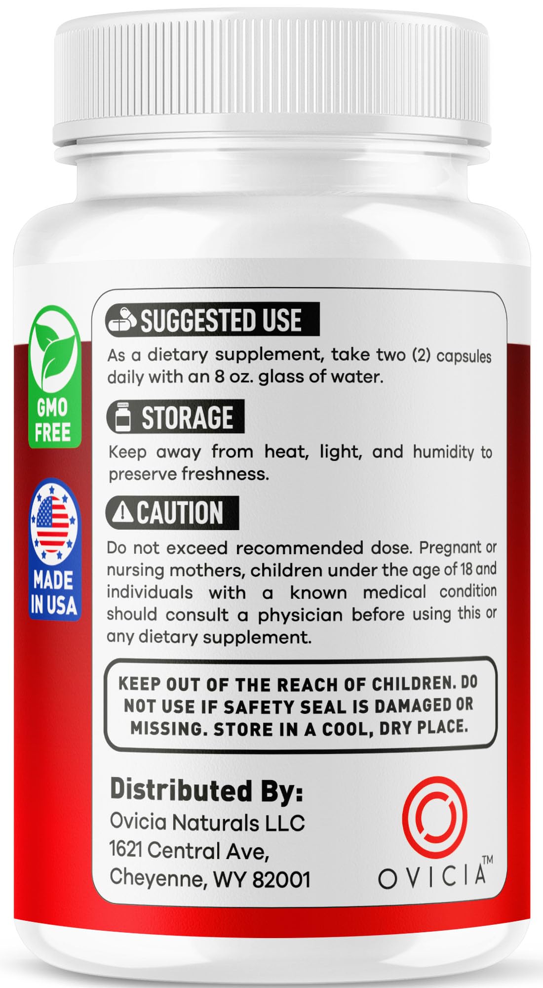 OVICIA GlucoThrive Capsules open bottle view